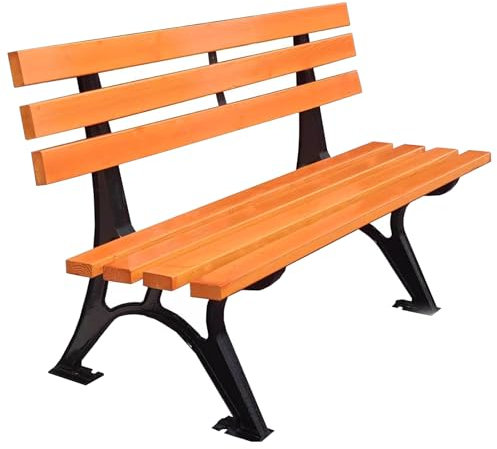 Meihkkud Gartenbank wetterfest für Garten，Balkon & Terrasse，Parkbank Massivholz，Balkonbank für 2 bis 3 Personen，für Garten, Park, Balkon(120 * 67 * 82cm/47.2 * 26.3 * 32.2in)