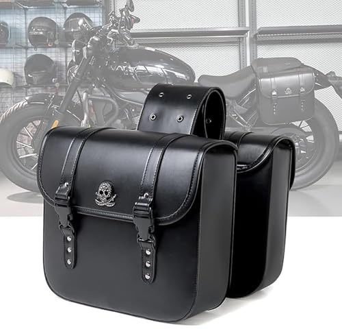 UYTKTN 1 Paar Motorrad -Satteltaschen für Honda CMX Rebel 500 300 CMX300 CMX, Leder Motorrad -Seitenbeutel Motorradkoffer Werkzeugkasten, Motorrad Pannier Satteltasche Reisetasche Seitentaschen
