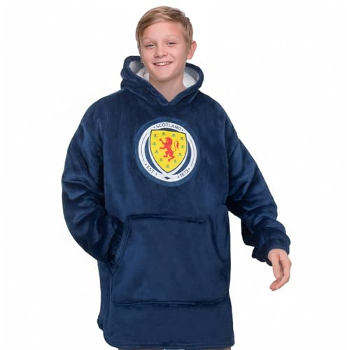 Scotland Kids Oversized Hoodie Blanket Sherpa Fleece Official Football Gift