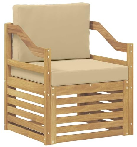 vidaXL Outdoor-Sofa Polyester Weiß und Beige, Moderne Outdoor-Couch, modulare Möbel, wetterfestes Gartenlounge, Bequeme Terrassen-Sitzgruppe