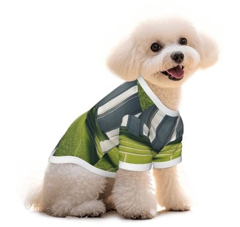 T-shirt in cotone per cani e gatti, con prato sotto gli archi e i pilastri, gilet estivo traspirante per cani di piccola taglia, morbida canottiera per cuccioli, abbigliamento leggero per animali