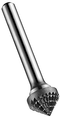 Dormer P819 Rotary Carbide Burr, 90 Degree Countersink Shape, Double Cut Geometry, Bright Finish