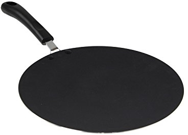 Royal Cuisine 30 cm schwarz Aluminium Antihaftbeschichtung Chapati Pancake flach Fry Tawa Pfanne