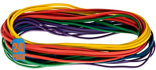 1InTheOffice Large Big Rubber Bands, 24/Pack