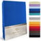 MOON-Luxury Spannbettlaken Spannbetttuch Jersey Stretch 230g/m² für Wasserbetten, Boxspringbetten und herkömmliche Matratzen (Royalblau, 90x200-100x220)
