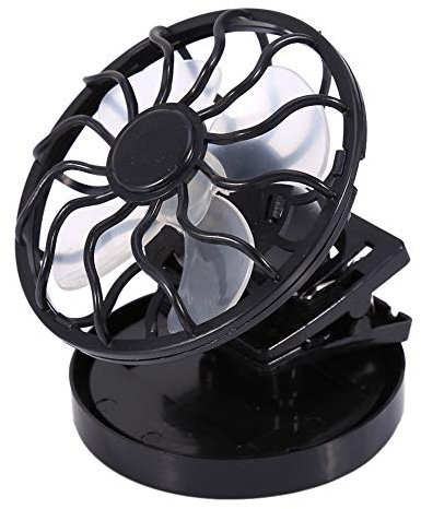 Ventilateur solaire, ventilateur de cellule de refroidissement Mini-pince électrique à clipser pour ventilateur de climatiseur Ventilateur de cellule pour le camping, randonnée, refroidissement, 75 ×