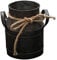 J-ouuo Rustic Metal Flower Vase Vintage Shabby Chic Classy Designed Milk Can Galvanized Finish Metal Vase French Buckets Home Decor Planter Vase with Handle