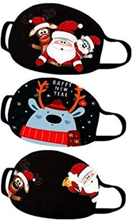 TOPEREUR Mundschutz Druck Winddicht Waschbar Wiederverwendbar Face Shield Atmungsaktiv Baumwolle Stoff Mund-Nasenschutz Motorrad Bandana Maske Halstuch Schal für Herren Damen 2 Stück Filterpapier