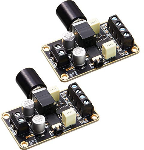 2 Pieces PAM8406 Mini Audio Amplifier Board DC 5V, 5W+5W Amplifier Module, Digital Power Amp Module Class D 2.0 Dual Channel Audio Stereo Amplify Board for DIY Sound System