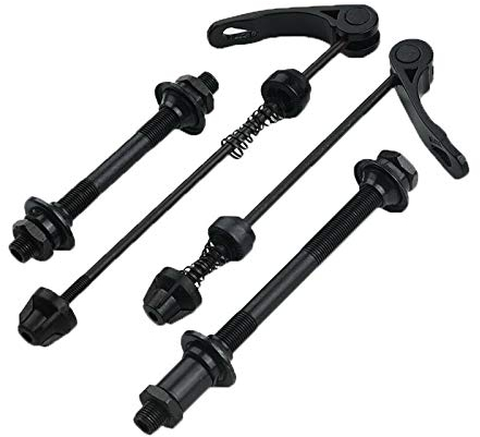 EUNEWR 4pcs Quick Release Skewer Set Bicycle Quick Release Bike Hub & Shaft Hollow Axle of Road Quick Release Skewers for Road Bike MTB Front & Rear