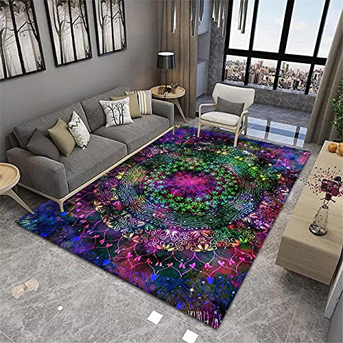 AU-OZNER hard wearing carpet tiles,Purple carpet, floral pattern comfortable casual anti-fatigue warming carpet,carpets for bedrooms -purple_200x300cm