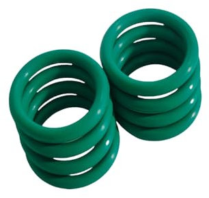 Fluorine Rubber O-Rings Gasket, Rubber Washer Round Sealing Ring, 13mm OD 9mm ID 2mm Width Gasket Rings Seal Grommets, Green, 50 Pcs