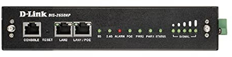 D-Link DIS-2650AP Industrial AC1200 Wave 2 Access Point, MU-MIMO, -20 to 65°C, PoE, Dual DC power Input, 2 kV Surge Protection, DIN, Access Point, Wireless Client, Wireless Bridge, Central Management