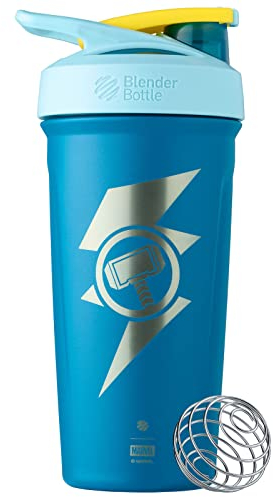 Blender Bottle Marvel Strada Cup Isolierte Edelstahl-Streuflasche mit Drahtbesen, 680 ml, Thorhammer