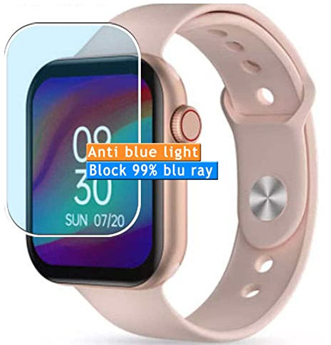 Vaxson 3 Stück Anti Blaulicht Schutzfolie kompatibel mit T800 1.72 Smart Watch SmartWatch Bluelight folie folien Displayschutzfolie （ nicht Panzer Schutz Glas folie SchutzGlas nicht PanzerGlas ） Neue