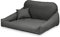 Juelle Hundebett aus Kunstleder Kuscheliges Hundekissen, Hundebett Kuschelig Weich und Elegant Hundesofa, Steppfront Hektor M-XL (130x95cm, Grafit)