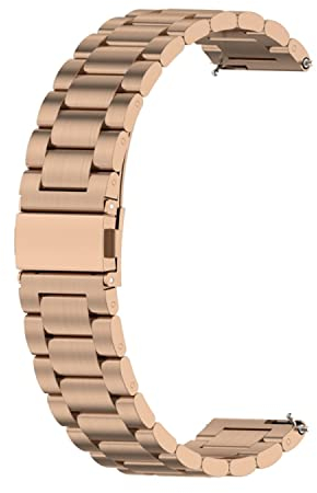 König Design Sport Ersatz Armband kompatibel mit Huawei Watch GT 3 46 mm Edelstahl Band Loop Rose Gold