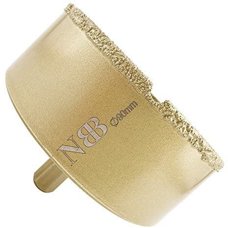 NBB Punte diamantate con codolo esagonale da dia.12,5mm per foratura a secco in porcellana, ceramica, piastrelle, granito, marmo, meglio bagnate, utilizzate in trapano con filo o cordless (1, 90mm)