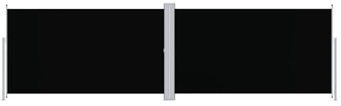 vidaXL Seitenmarkise Ausziehbar Sonnenschutz Sichtschutz Windschutz Seitenwandmarkise Seitenrollo Markise Balkon Garten Terrasse Schwarz 180x600cm