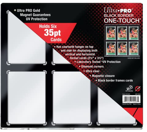 Ultra Pro - 6 Pocket Black Border UV One-Touch Magnetic Holder