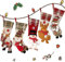 Homewit 5er Set Weihnachtsstrümpfe 46cm Groß Nikolausstiefel zum Befüllen Weihnachtsstrumpf als Weihnachtsschmuck Nikolausstrumpf Weihnachtssocken Kamin Christmas Decorations für Weihnachten Geschenke