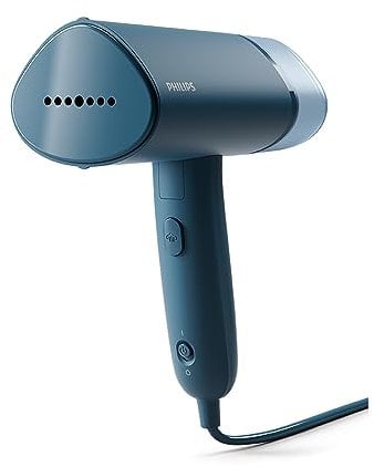 Philips Serie 3000 Stiratrice verticale a vapore - 1000 W, 20 g/min di vapore, Serbatoio dell'acqua estraibile da 100 ml, Piastra in plastica, Blu (STH3000/20)