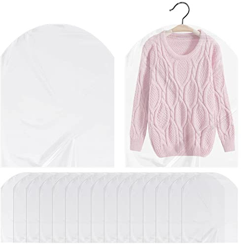 STARVAST 50 Stück Durchsichtige Kleiderschutz, 60 x 120 CM Transparente Kunststoff Anzugtasche Hängen Kleidersäcke Staubdicht Kleiderschutz Trockenreiniger Taschen für Anzüge Sakkos Hemden