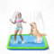 pecute Sprinkler Pad for Dogs & Kids - Square 130cm, Thickened Dog Splash Mat Anti Slip Children Water Play Toy, Inflatable Swimming Bathing Pool for Summer Outdoor Garden (51.2in)
