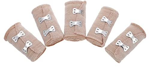 Healifty Elastische Bandage, 5 Stück (7,5cm x 4,5m) Elastische Binde in Hautfarbe Ideal für Knie, Knöchel & Sportverletzungen Atmungsaktive Kompressionsbinde mit gutem Halt
