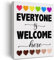 Kunstdruck auf Leinwand, Motiv: Everyone Is Welcome Here Diversity, gerahmt, LGBTQ, Leinwandschild für Klassenzimmer, 30,5 x 38,1 cm