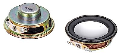 QUARKZMAN 4Ohm 3W Rotondo magnetiche Altoparlante x 2pz In metallo Conchiglia per Casa Audiovisivi Dispositivi [ Metallo, Plastica ]