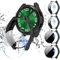 Diruite 4+4Stück Hülle für Samsung Galaxy Watch 6 Classic 47mm Schutzhülle,Ausgehöhlt Kratzfest PC Case*4&HD Hartglas Glas Schutzfolie*2+Privatsphäre Displayschutz*2 für Galaxy Watch 6 Classic 47mm