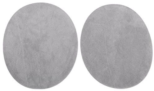 Tiuimk Iron-on Velvet Thickened Patch - Light Grey, 14 x 11 cm, Easy Application, DIY Clothing Repair