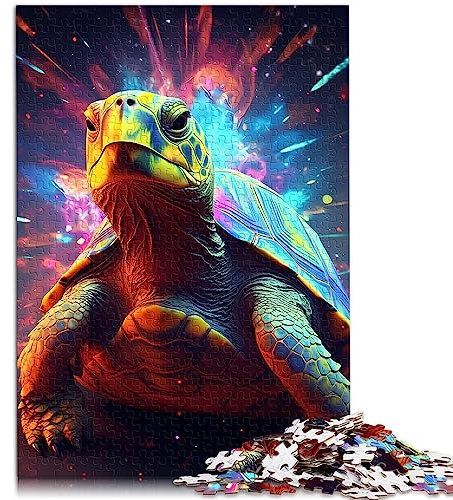 SIBREA Puzzles für Erwachsene, Bunte Schildkröten-Puzzles, 1000-teiliges Holzpuzzle, Modernes Design, Rechteckig, 50x75 cm, Ab 12 Jahren