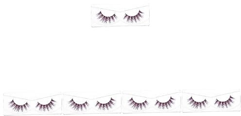 Ipetboom 5paia Ciglia Colorate Con Estensioni Naturali Ciglia Finte Per Occasioni Speciali e Uso Quotidiano