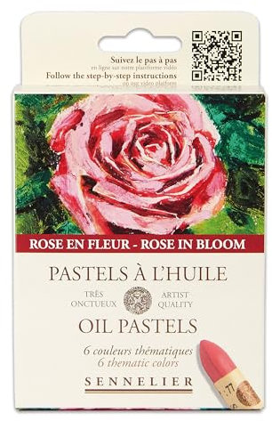 Sennelier Pastel Huile Rose en fleur 6 P