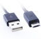 REY Micro-USB-auf-USB-Kabel zum Aufladen und für die Datenübertragung, 10cm, Schwarz