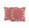 ggaimwf Marokkanische Kissenbezüge 40x40cm Rot Ethnische Boho-Kissen Indischer Stil Abstrakt Mandala Arabeske Meditation Hippie Modern Kissenhülle werfen für Sofa Wohnzimmer Bett Kissenbezug 2er-Set