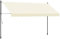vidaXL Markise, Klemmmarkise Einziehbar, Sonnenmarkise für Balkon Garten Terrasse, Balkonmarkise Einstellbare Höhe, Creme 350x150cm Stoff Stahl