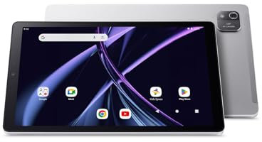 Acer Iconia Tab A10 (A10-21-A43P) Tablet 10 Zoll HD IPS-Display - Allwinner A523, 4 GB LPDDR4 RAM, 128 GB Speicher, WLAN, Bluetooth 5.4, Kartenleser, Android 14, Iron Grey