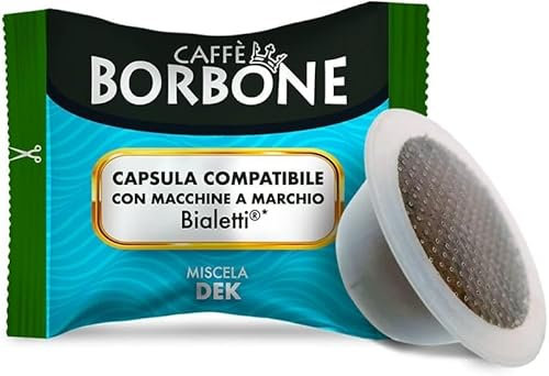 Caffè Borbone Mélange Décafeiné - 50 Capsules - Compatibles avec les machines à café de la marque Bialetti®*