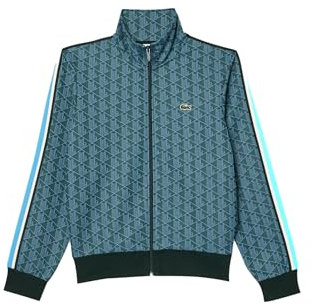 Lacoste SH1368 Maglia di Tuta, Verde/Blu Argentino, M Uomo