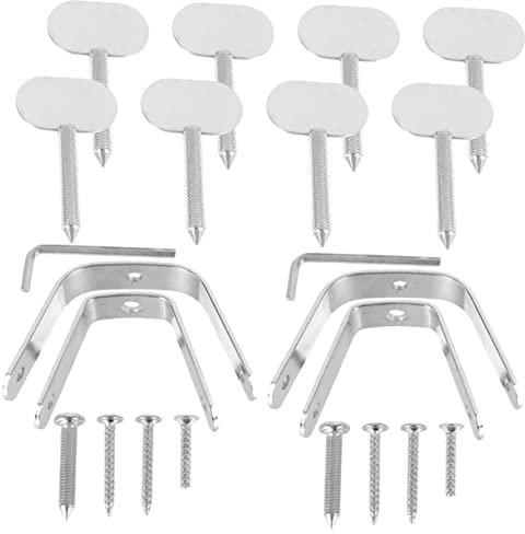 Mikinona 2 Sets Spanish Ham Rack Accessories Harm Stand Rack Ham Stand Parts Italian Ham Rack Parts Ham Fixing Holder Ham Fixing Stand Ham Stand Accessories Steel Ham Holder Stainless Steel