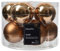 Weihnachtskugeln Glas 6cm x 10 Stück - matt & glänzend - Christbaumkugeln Weihnachtsbaumkugeln für Weihnachten - Christbaumschmuck & Weihnachtsbaumschmuck - Pekanuss Braun