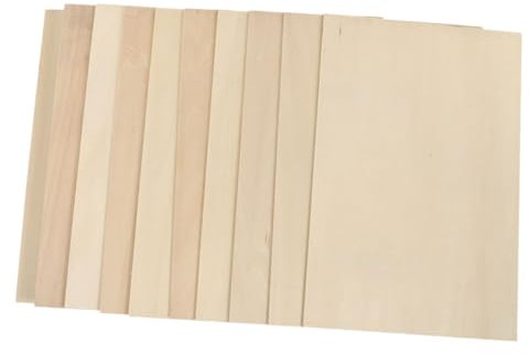 NUOBESTY Lot De 10 Feuilles De Tilleul À Graver 100 X 200 Mm Planches De Bois Lisses Pour Le Travail Du Bois La Fabrication De Modèles Et Lartisanat