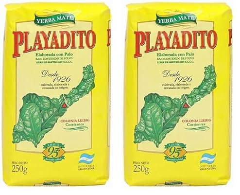 Playadito - Yerba mate con palo, 250g (Paquete de 2)