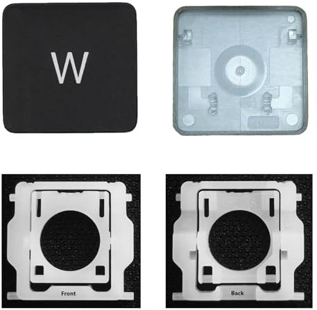 CTBDZ Individuelle Tastenkappe mit Scharnier Ersatz für (M1 M2) MacBook Pro A2141 A2251 A2289 A2338 A2442 A2485, ersetzt MacBook Air A2179 A2337 A2681 Tastatur-Tastenkappe (W-Taste)