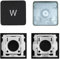 CTBDZ Individuelle Tastenkappe mit Scharnier Ersatz für (M1 M2) MacBook Pro A2141 A2251 A2289 A2338 A2442 A2485, ersetzt MacBook Air A2179 A2337 A2681 Tastatur-Tastenkappe (W-Taste)