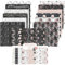 MerwDeeyt Scrapbooking-Papier, Schwarz, Quadratisch, 30,5 x 30,5 cm, 24 Blatt, Doppelseitig, Vintage Blumen Muster, Hochwertiges 160 g/m² Papier, Ideal für Scrapbooking und Dekoration