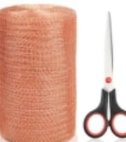 Filet en cuivre, 100% Pur, Rouleau de Maille de cuivre, clôture Anti-escargots, Filet en cuivre avec Ciseaux et spatule en Bois pour Jardin, Plate-Bande surélevée, répulsif Anti-Souris